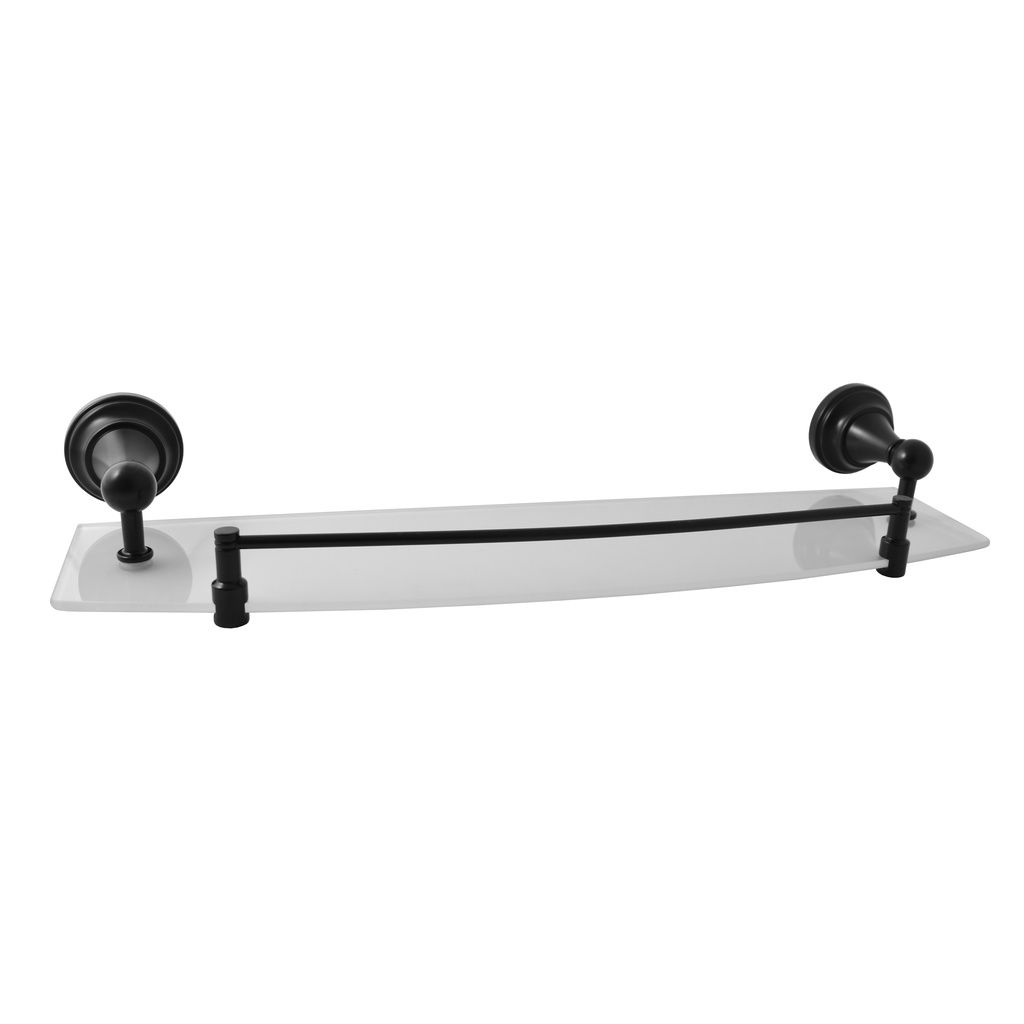 RAV Slezák Morava Retro sklenená polica 50 cm, čierna matná MKA0900/50 cmAT