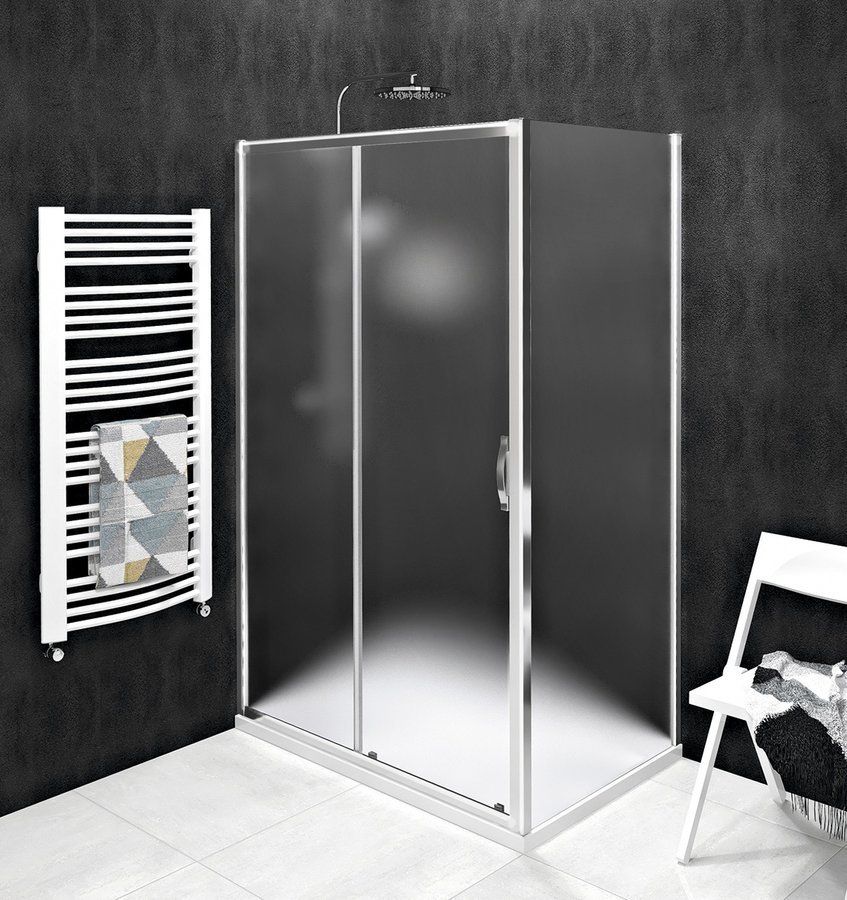 Gelco Sigma Simply Sprchový kút 110x80 cm, L/P, chrom/sklo Brick GS4211GS4380