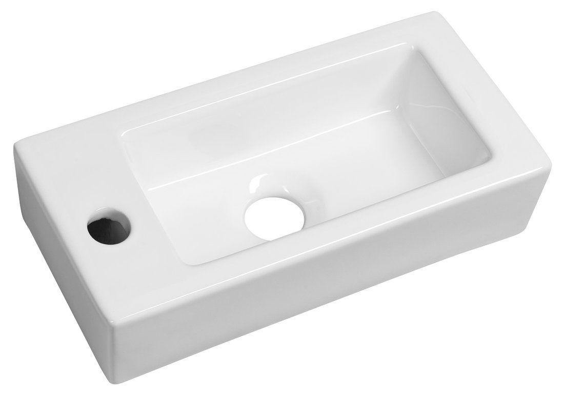 Sapho Small Zoe Keramické umývadlo 37x9x18 cm, ľavé, biele AR496