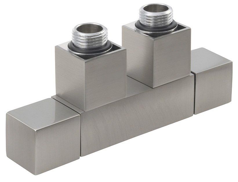 Sapho Cube Twin CP582S Sada pripojovacích ventilov pre centrálne pripojenie, nerezová oceľ