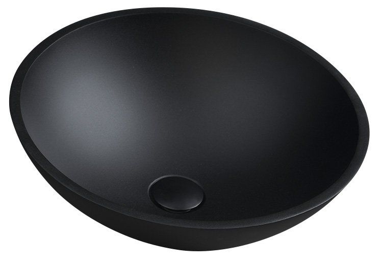 Sapho Telica Sklenené umývadlo 42 cm, matná čierna TY181B