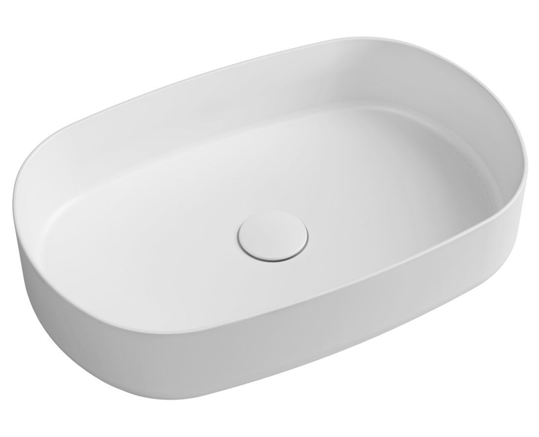 Isvea Infinity Umývadlo na dosku 55 x 36 cm, biele matné 10NF65055-2L