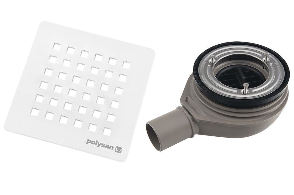 Polysan Flexia Kúpeľňový sifón, priemer 90 mm, DN40, uzáver biely 17741