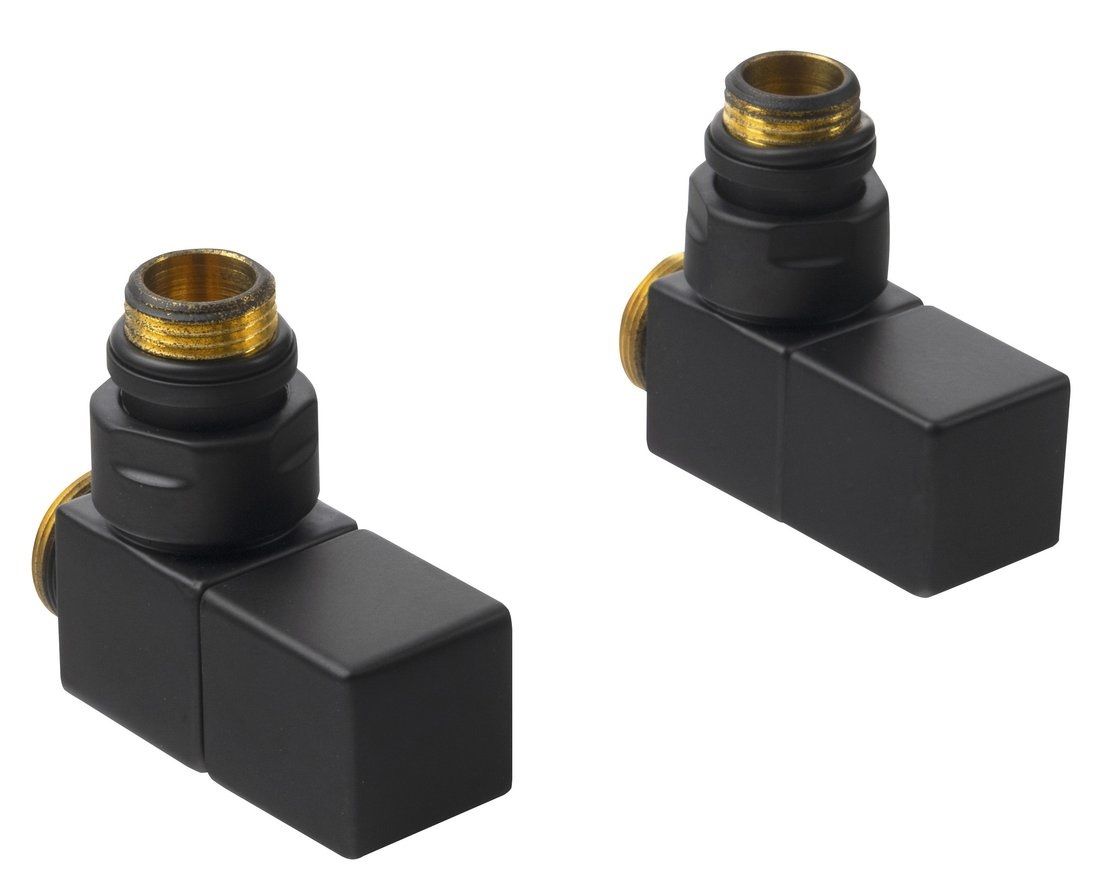 Sapho Cube CP4510BS Súprava pripojovacieho ventilu pre uhlové vonkajšie pripojenie, čierna matná