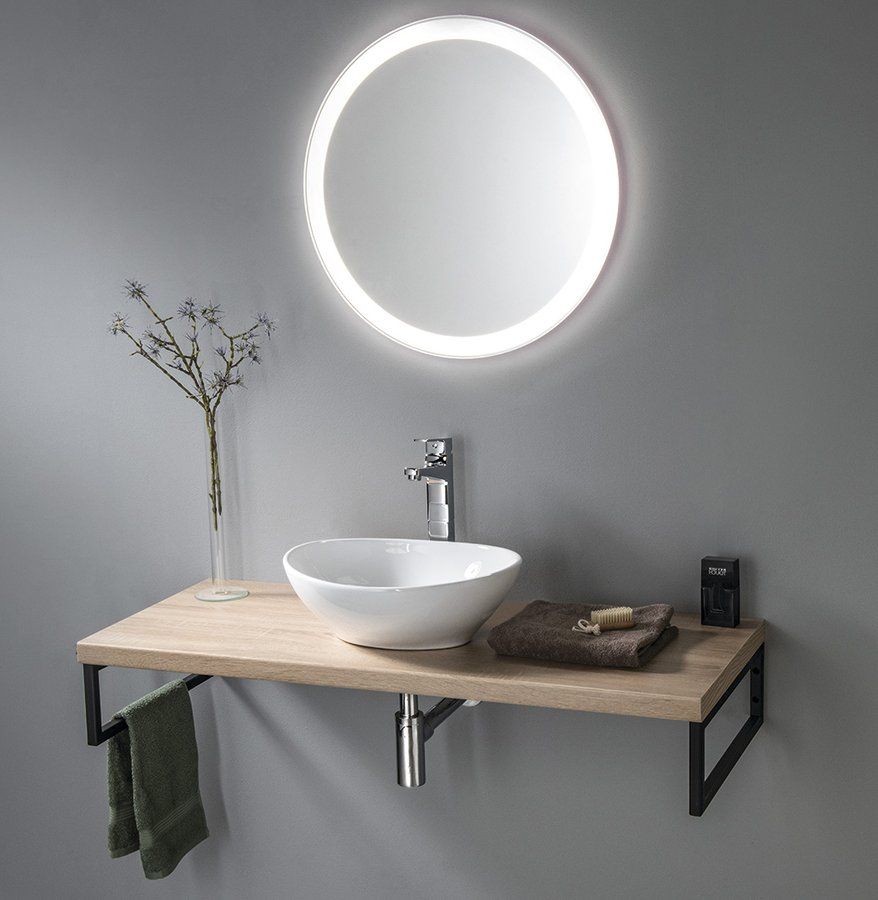 Aqualine Vega Umývadlová doska 72,5 x 45 cm, dub platina VG775
