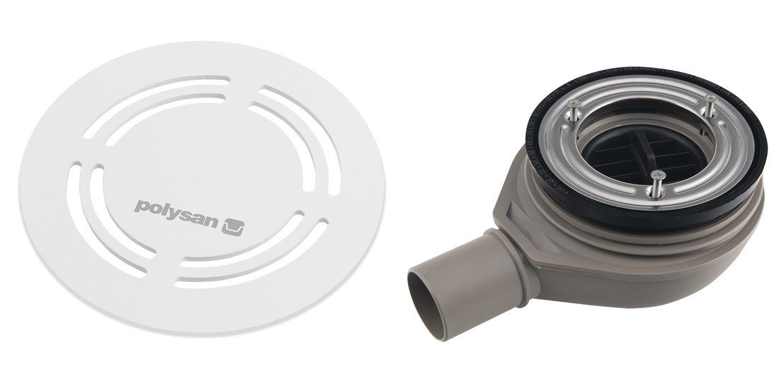 Polysan Flexia Kúpeľňový sifón, priemer 90 mm, DN40, kruhový uzáver biely 17751