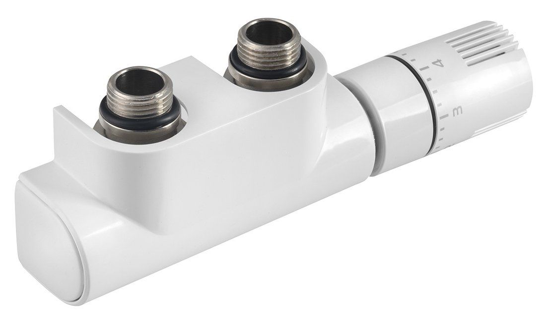 Aqualine Top 50 CP9720S Súprava termostatických ventilov pre rohové stredové pripojenie, pravá, biela