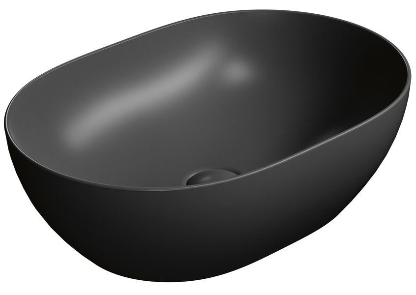 GSI Pura Umývadlo 50 x 35 cm, matná čierna ExtraGlaze 886026