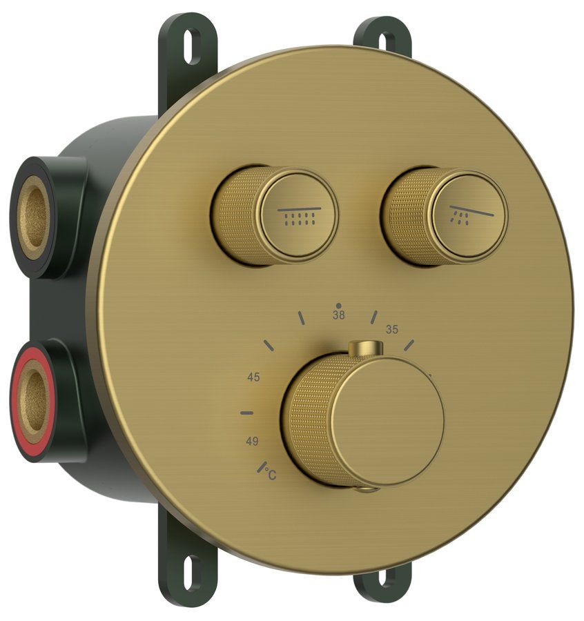 Sapho Smart Select Dual termostatická batéria, matná zlatá RP032GB