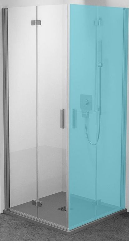 Polysan Zoom Skladacie sprchové dvere, 80 cm, ľavé, chróm, číre sklo ZL4815L