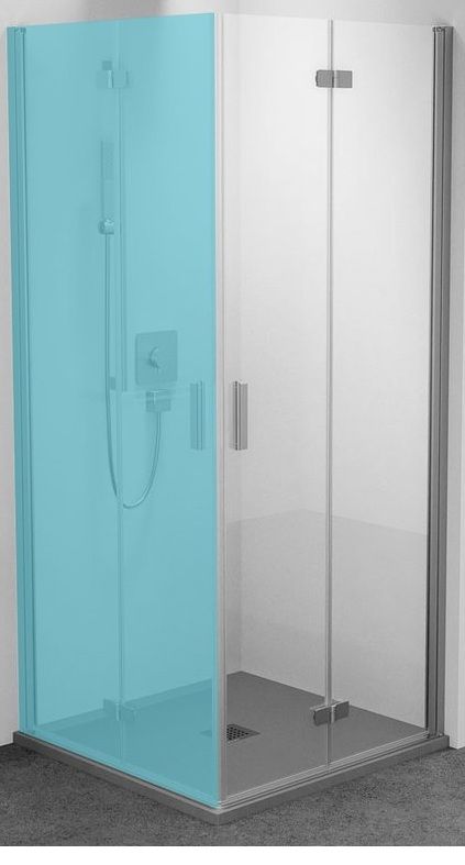 Polysan Zoom Skladacie sprchové dvere, 90 cm, pravé, chróm, číre sklo ZL4915R