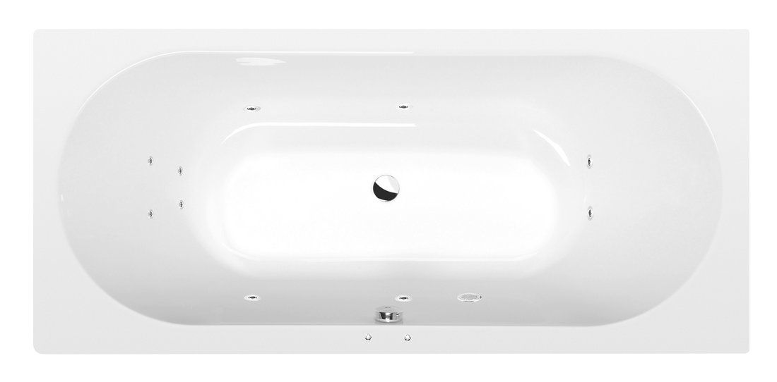 Polysan Viva B Hydromasážna vaňa 185x80x47 cm, Active Hydro, biela 71968.1010