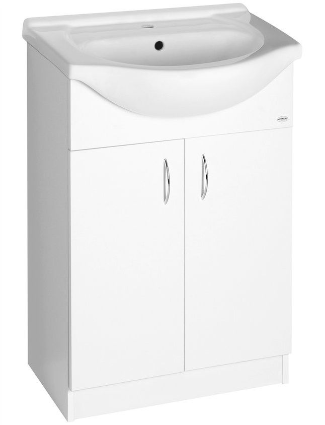 Aqualine Simplex Eco Skříňka s umyvadlem 60 x 87 cm, bílá mat SIME600