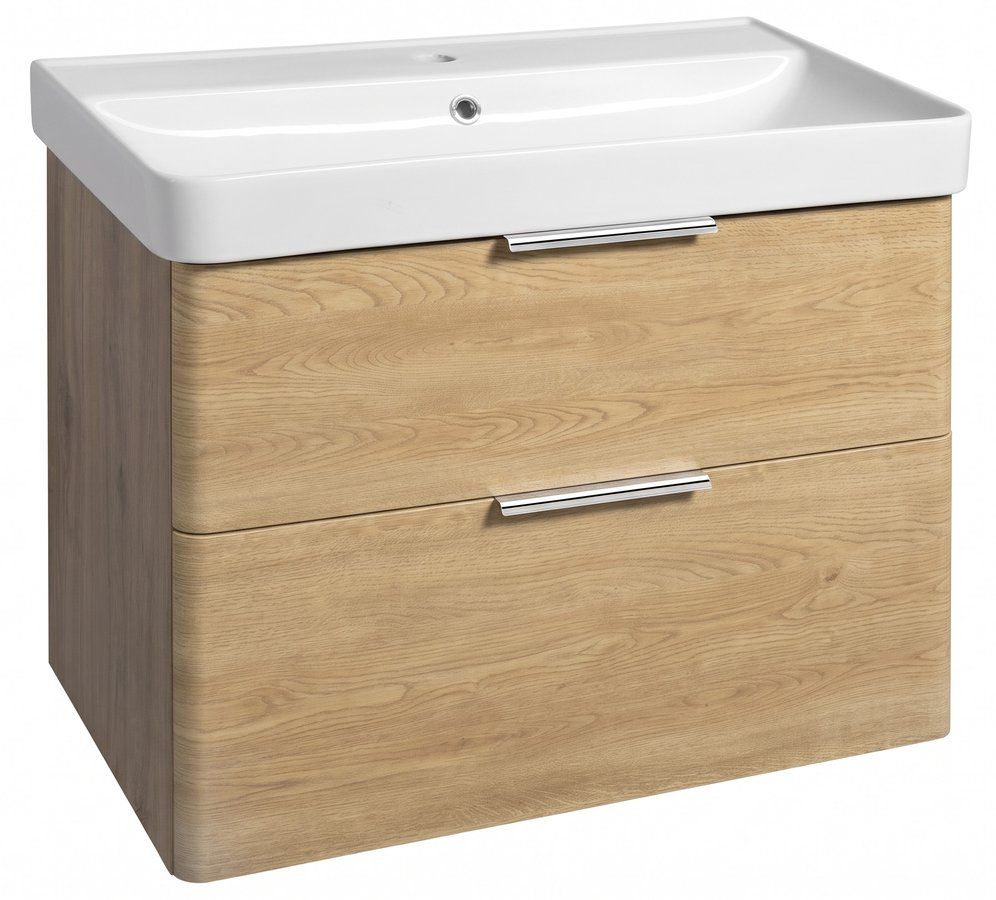 Aqualine Deneb Skříňka pod umyvadlo 77,3x55x42,4 cm, dub emporio DN380