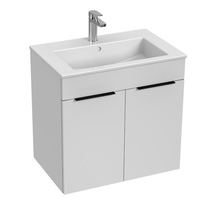 Jika Skrinka Cube s umývadlom 65 cm, biely lesk H4536011763001