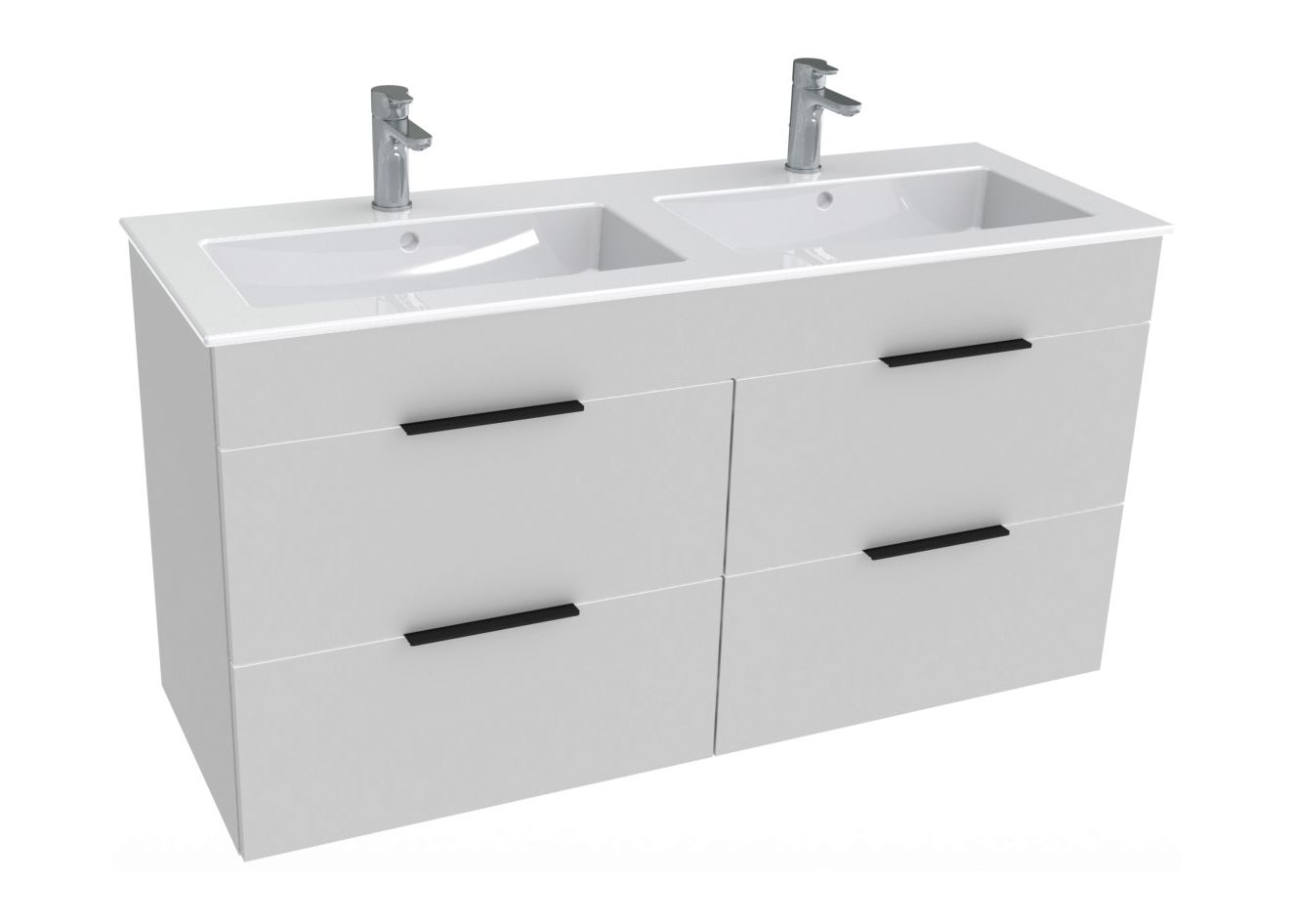 Jika Skrinka Cube s umývadlom 120 cm, biely lesk H4536621763001
