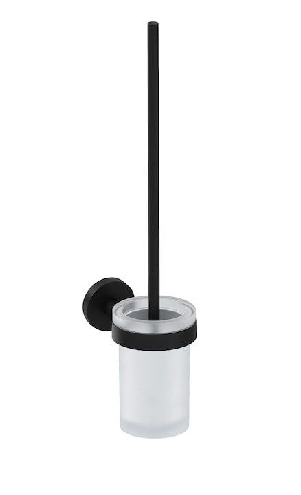 Jika Mio Style Nástenná WC kefa, matné sklo/čierny mat H3842F17160001