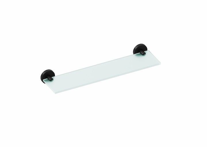 Jika Mio Style Sklenená polica vrátane držiakov 400 mm, matné sklo/čierny mat H3852F17160001