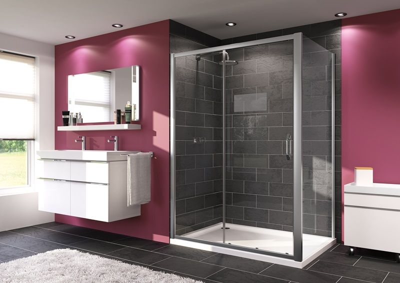 Hüppe Urban Sprchové dvere 2-dielne 120 cm, chróm 140402.069.322