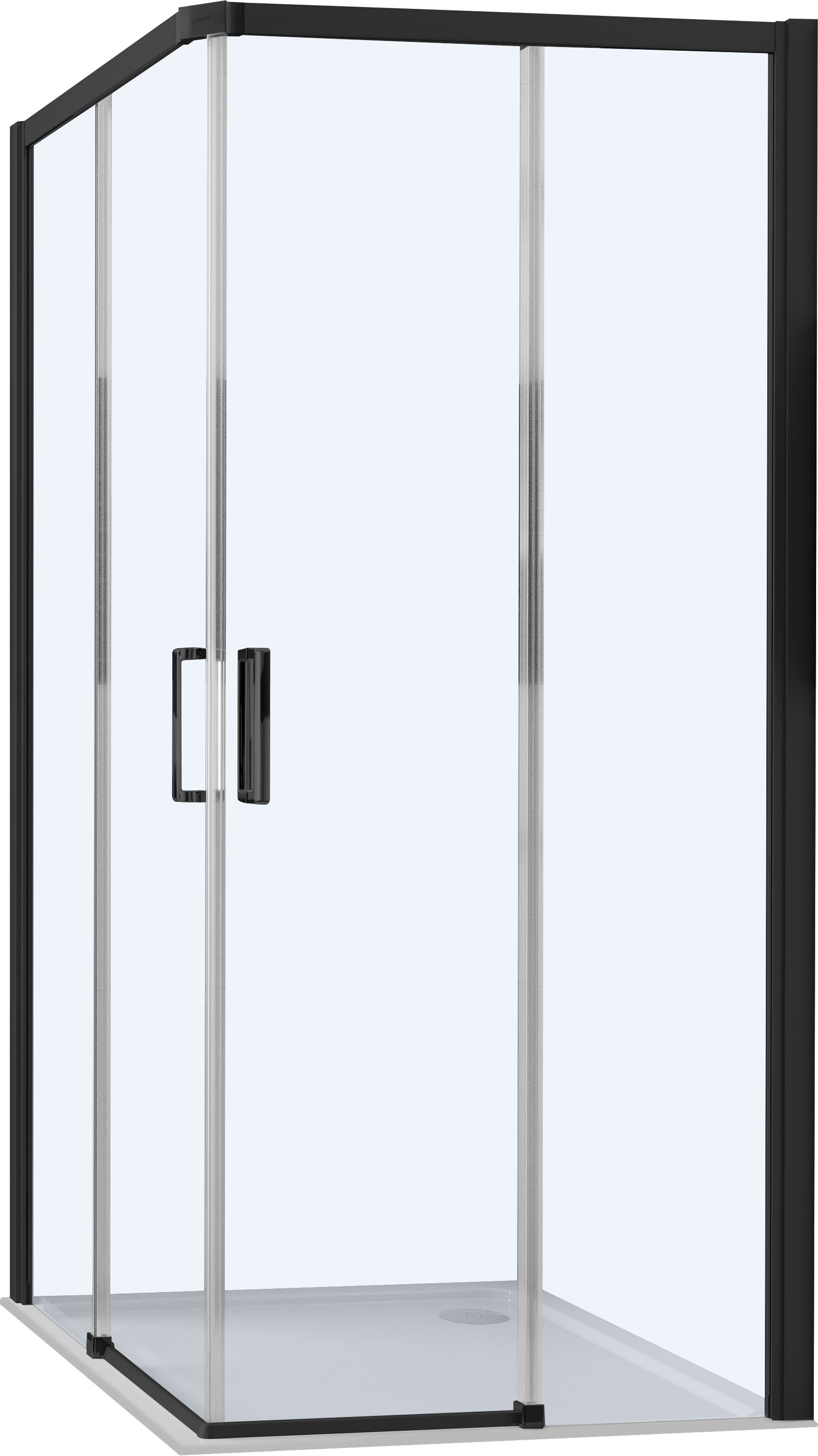 EBS Trend Easy Black Sprchový kút 80 x 80 cm, štvorcový, čierny matný