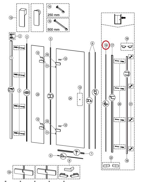 Magnetické tesnenie Hüppe 026834