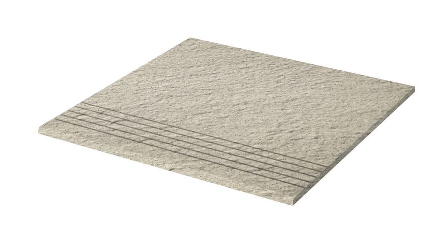 Rako Taurus Granite TCV34061 schodisko s reliéfom 29,8x29,8 tmavobéžová 8 mm R11/B