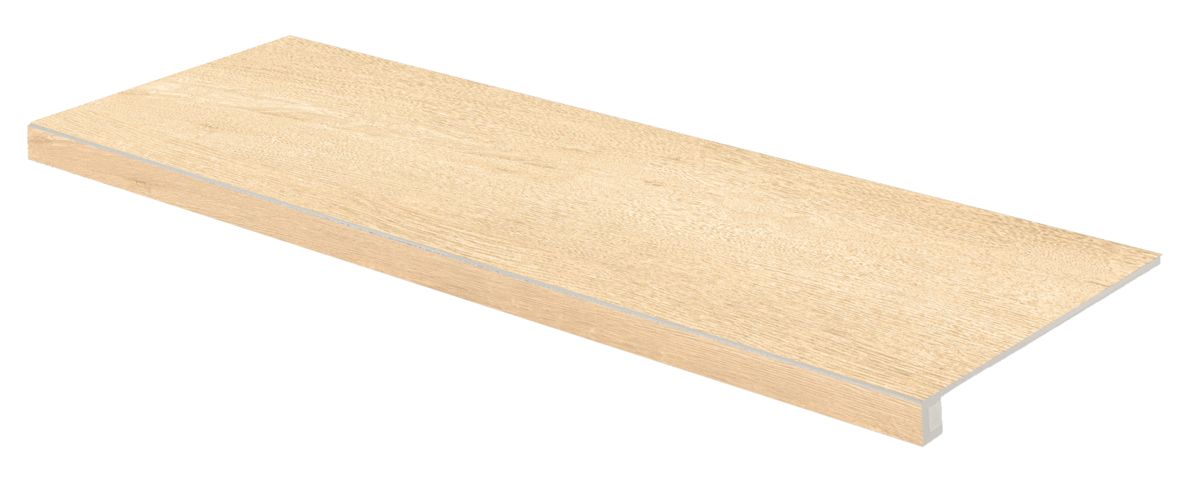 Rako Plank DCFVD894 schodová tvarovka reliéfní 30x120 mid béžová rekt.