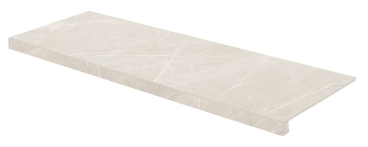 Rako Touch DCFVD904 schodová tvarovka 30x120 silk světle béžová rekt.