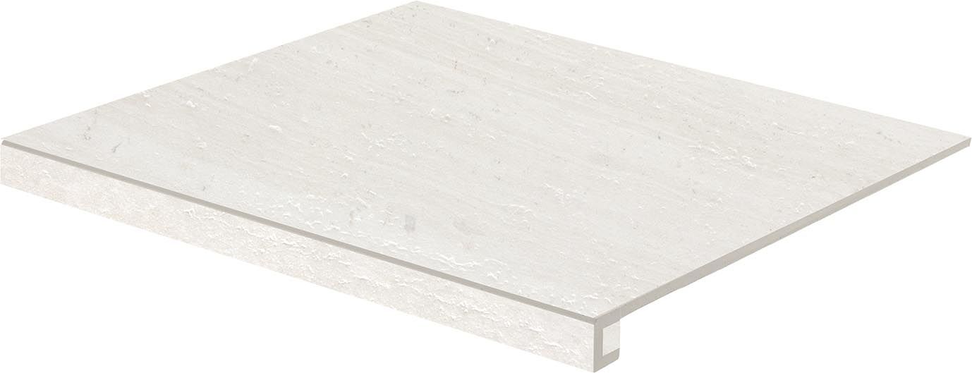 Rako Alba DCG64730 schodová tvarovka reliéfní 53 x 60 slonová kost lappato rektifikovaná 9mm