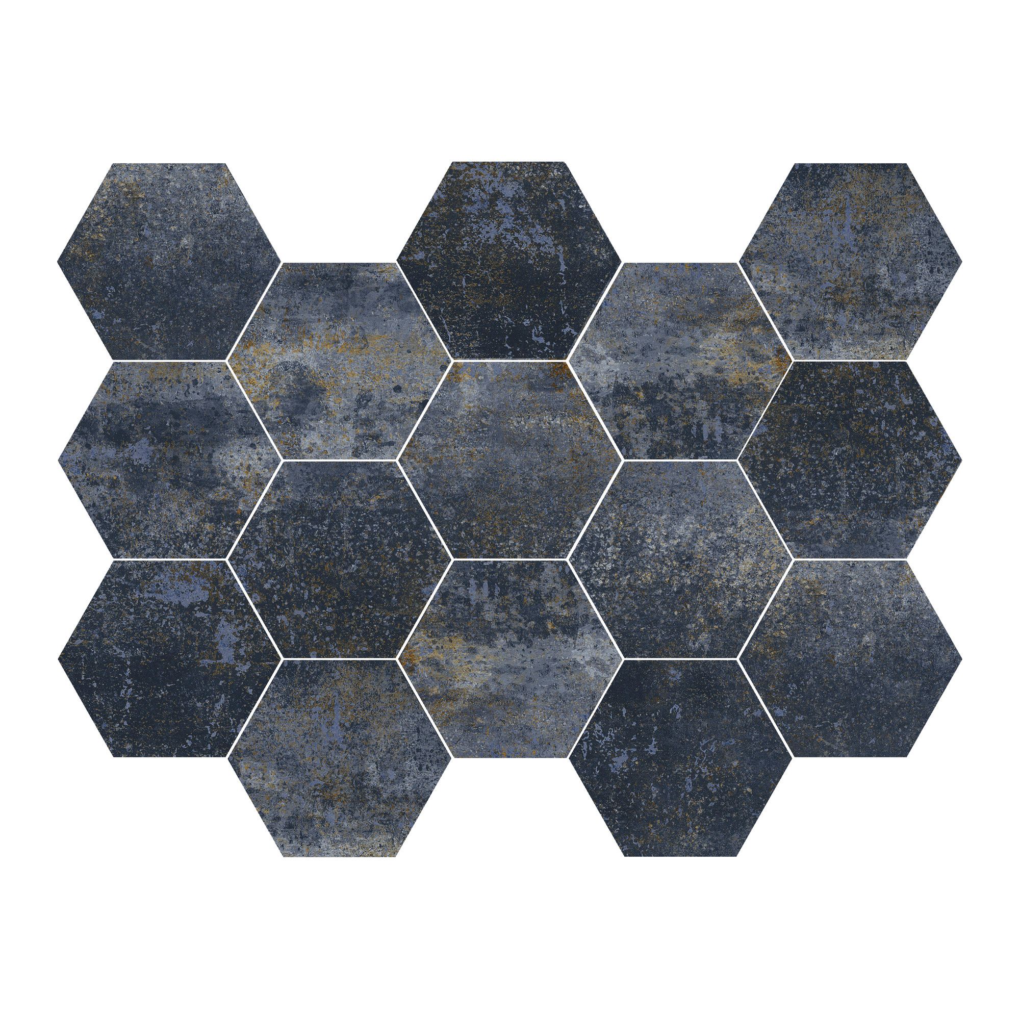 EBS Metalo hexagon 32,5x22,5 royalblue brushed