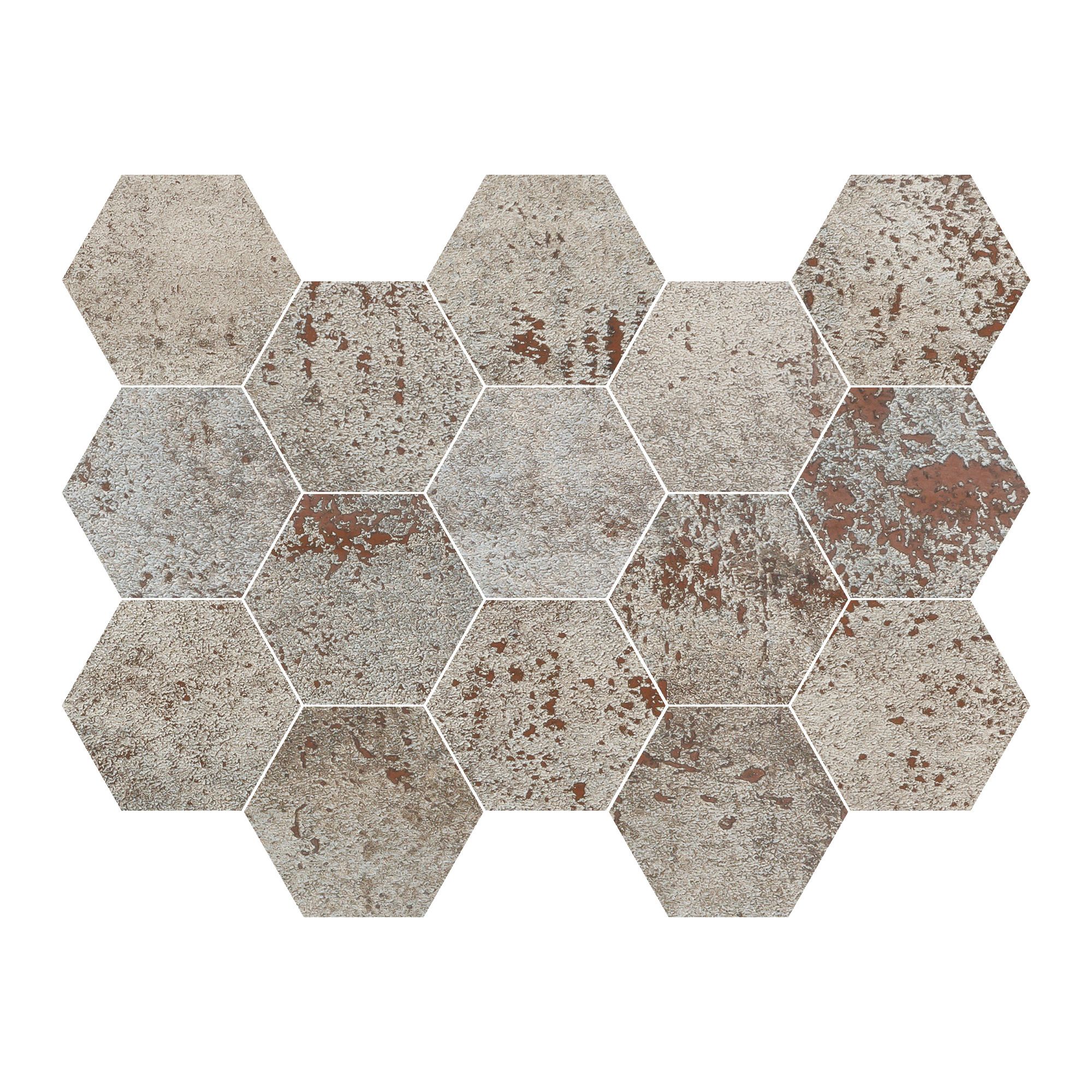 EBS Metalo hexagon 32,5x22,5 silver brushed