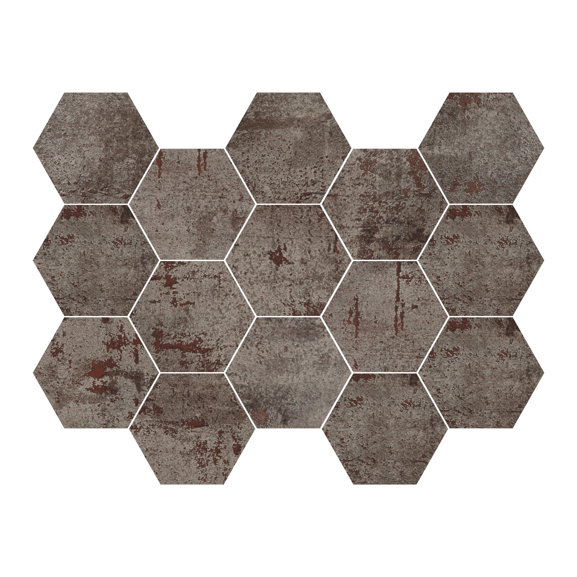 EBS Metalo hexagon 32,5x22,5 steel brushed