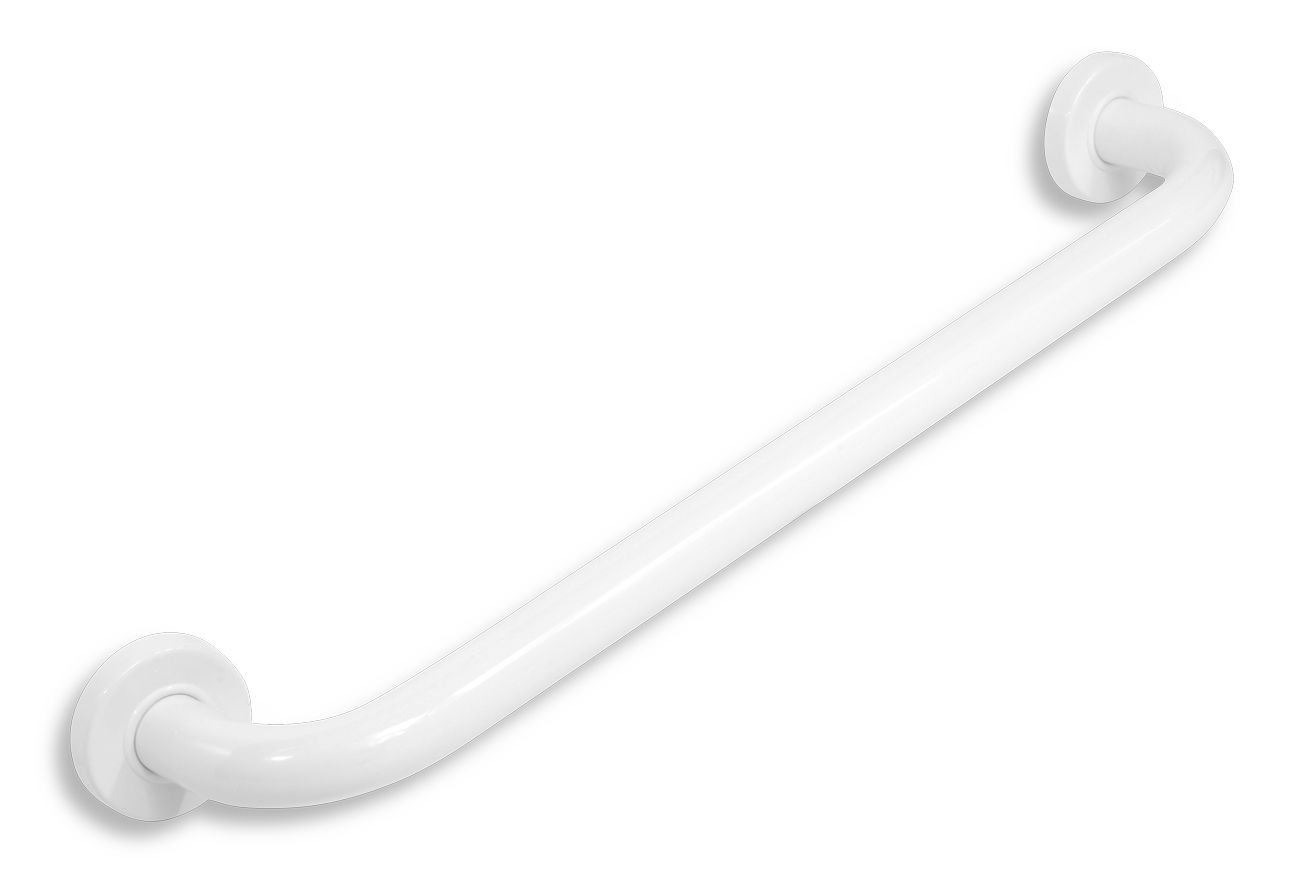 Novaservis Zábradlie rovné s krytkami 80 cm, biele R6680,11