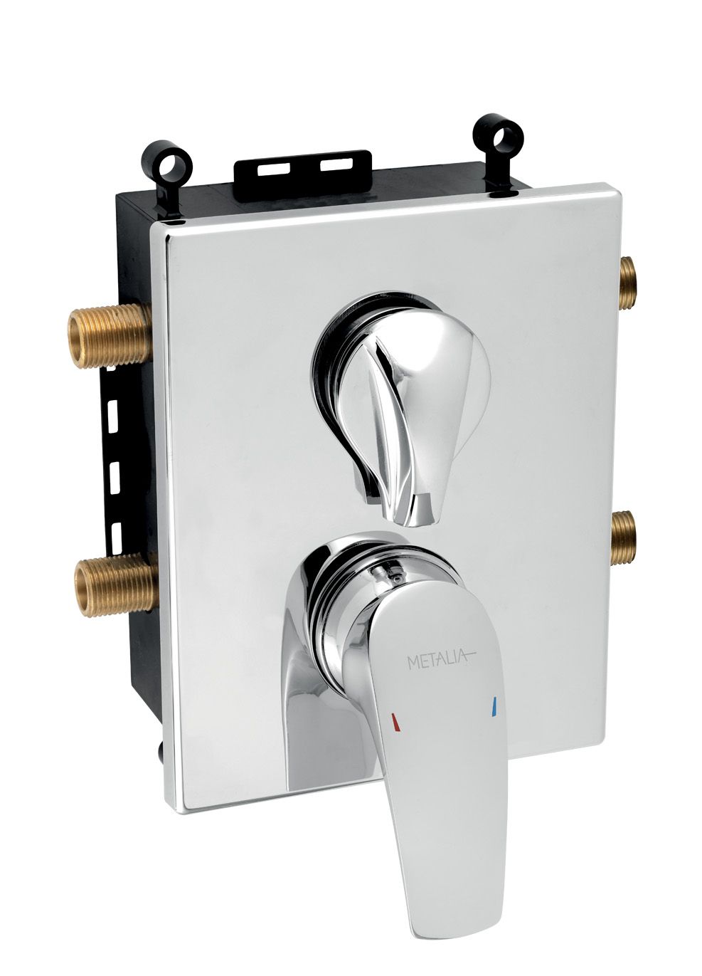 Novaservis Metalia 57 Zásuvková batéria+box 2 zásuvky, chróm BOX57052R,0