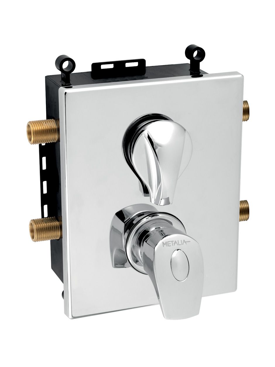 Novaservis Metalia 57 Termostatická batéria so skrytou termostatickou batériou+box 2 vývody, chróm BOX57052RT,0