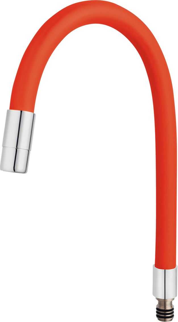 Novaservis Elastická výtoková rúra pre vodovodnú batériu 70710, červená/chróm RAM70710,0CV