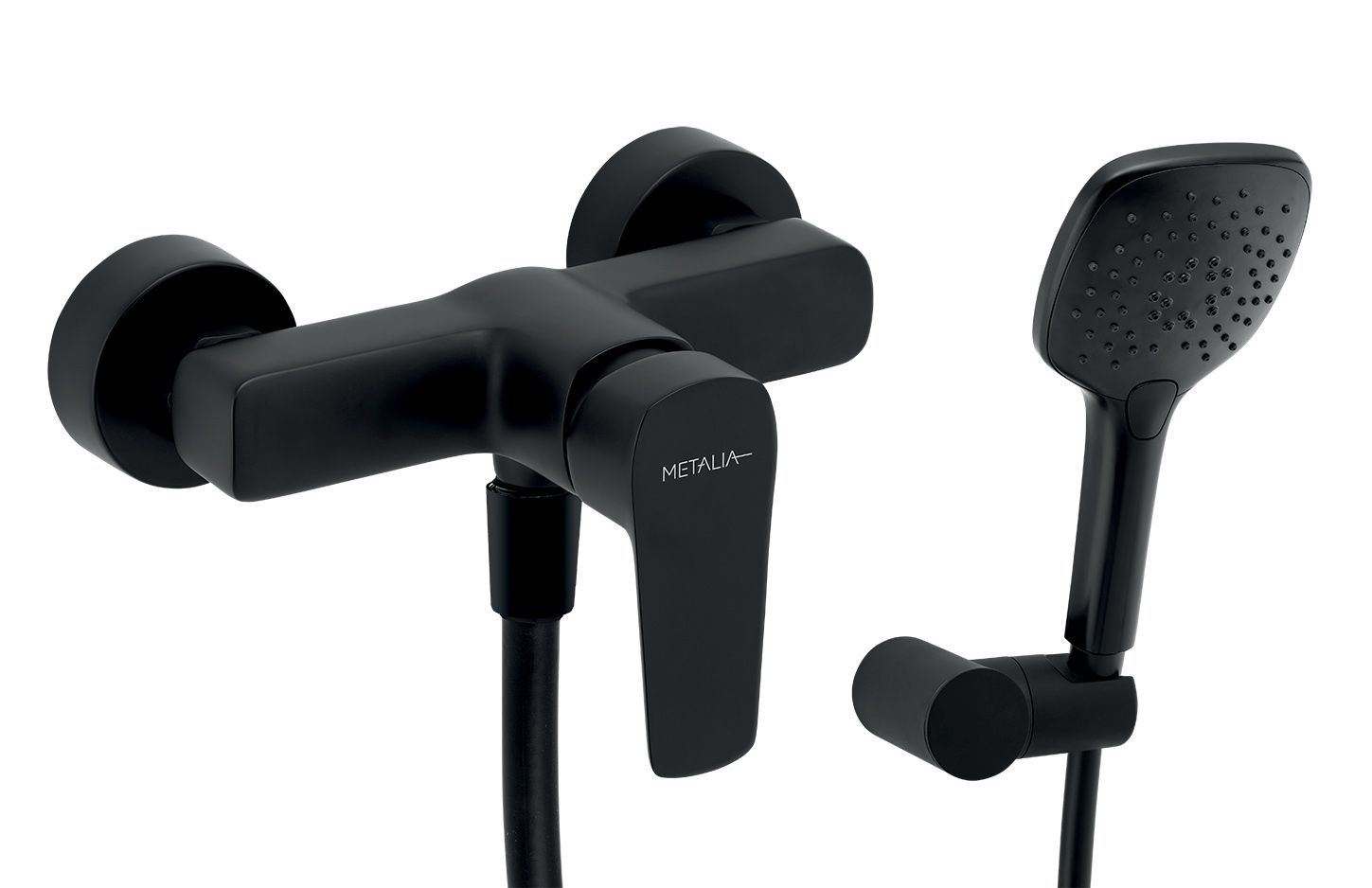 Novaservis Metalia 58 Sprchová nástenná batéria, Eco, 15 cm, čierna 58061,5