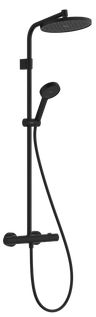 Hansgrohe Activera S Sprchový systém s termostatickou batériou, EcoSmart, matná čierna 28078670