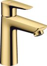 Hansgrohe Talis E Páková umývadlová batéria CoolStart s odtokovou súpravou s vyťahovacou rukoväťou, leštený zlatý povrch, 71713990