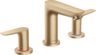 Hansgrohe Talis E Trojotvorová umývadlová batéria s odtokovou súpravou s vyťahovacou rukoväťou, brúsený bronz, 71733140
