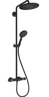 Hansgrohe Croma Select S Sprchový systém s batériou, EcoSmart, čierny matný 26891670