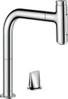 Hansgrohe Metris Select M71 Drezová batéria so sprchou, chróm 73818000
