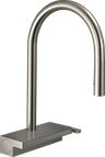 Hansgrohe Aquno Select M81 Drezová batéria s výsuvnou hlavicou 3jet, sBox, nehrdzavejúca oceľ 73831800