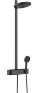 Hansgrohe Sprchový systém Pulsify S EcoSmart s termostatickou batériou, čierny matný 24241670