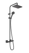 Hansgrohe Vernis Shape - sprchový systém s termostatom, EcoSmart, matná čierna 26097670