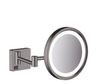 Hansgrohe AddStoris Kozmetické zrkadlo s LED osvetlením, brúsený čierny chróm, 41790340