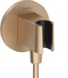 Hansgrohe Držiak sprchy FixFit S s prípojkou na hadicu, brúsený bronz 26888140