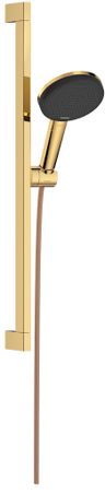 Hansgrohe Raindance Alive Select S, EcoSmart, Sprchová sada so sprchovou tyčou, 65 cm, 3jet, zlatá lesklá 24600990