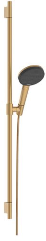 Hansgrohe Raindance Alive Select S, EcoSmart, Sprchová sada so sprchovou tyčou, 90 cm, 3jet, kartáčovaný bronz 24603140