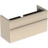 Geberit Smyle Štvorcová kúpeľňová skrinka pod umývadlo 118,4 cm, pieskovo sivá 500.355.JL.1